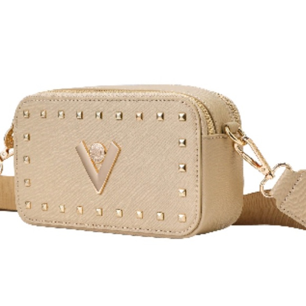 Valentino Orlandi Gold Studded Crossbody Bag
